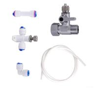 0.25 pulgadas para el sistema de tubos PE para dispensador de agua Conexión | Conectores de ajuste a presión, no necesita herramientas, sello a prueba de fugas, se adapta a puertos estándar de 1/4