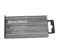 0.3mm-1.6mm 20pcs HSS Juego de Brocas Helicoidales de Acero de Alta Velocidad Mini Kit de Broca Helicoidal de Precisión