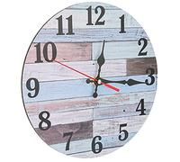 01 02 015 Reloj de Pared Silencioso Redondo, Reloj de Madera Silencioso Redondo Conveniente para el Dormitorio para la Sala de Estar(Figura 1)