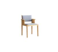 016 Maasto Silla de Comedor con Reposabrazos y Asiento/respaldo Tapizado Natural/Cuadrado 0134