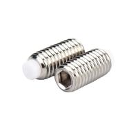 1-10 piezas M2-M16 acero inoxidable cabeza hexagonal hueca tornillos de fijación con punta de goma, M3x14-1.7x1mm(5 piezas)