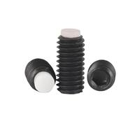 1-10 piezas M2-M16 clase 12.9 acero al carbonio negro cabeza hexagonal hueca tornillos de fijación con punta de goma antideslizante, M6x6-4x1mm(5 piezas)