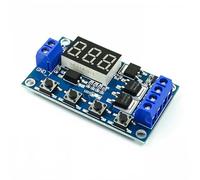 1-10 unidades de relé de retardo de tiempo digital de doble LED de 12 V CC y 24 V, temporizador de ciclo de disparo, interruptor de retardo, placa de circuito, módulo de control de temporización DIY