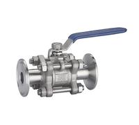1/2" 3/4" 1" válvula de bola sanitaria acero inoxidable SS304 3 tipo virola triple abrazadera tres piezas(1.5 Inch)