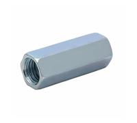 1/2/3/5/10 Uds M6 M8 M10 M12 M14 M16 M18 M20 Tuerca De Extensión Hexagonal Acero Al Carbono Junta Doble Rosca Galvanizada(M6x10x20-10pcs)