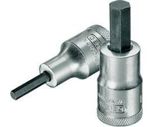 1/2" Gedore 60mm Inserción de pasador largo para tornillos de cabeza hueca hexagonal de 4 mm