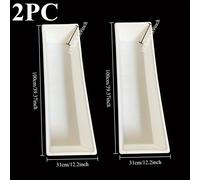 1/2 piezas rectangular blanca de gran diámetro, larga y gruesa, contenedor para plantar flores y verduras en y patios, grande práctica