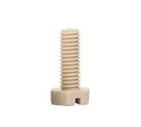 1/2 Uds M3 M4 M5 M6 M8 M10 M12 PEEK Tornillos De Cabeza Hexagonal Ranurada Resistencia Perno Externo Plástico(M6x20mm-1pcs)