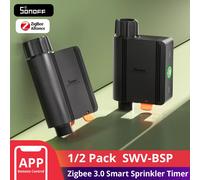 1-2 uds SONOFF SWV BSP rosca estándar Zigbee válvula de agua inteligente IP55 controlador de aspersor riego automático para el hogar Alexa Google