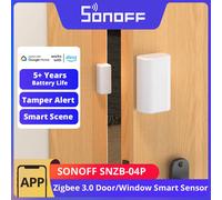 1-2 Unidades SONOFF SNZB-04P Sensor Zigbee 3.0 para Puerta/Ventana con Alerta de Manipulación y Escenas Inteligentes Locales, Funciona con Alexa y Google Home a través de Zigbee Hub