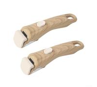 1/2 unids mango de madera extraíble mango desmontable para ollas y sartenes mango de utensilios de cocina (2 piezas)