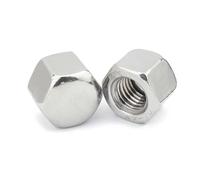 1/20 piezas DIN917 M3 M4 M5 M6 M8 M10 M12 M14 M16 304 A2-70 hexagonal de acero inoxidable tapa delgada corta y baja cubierta tuerca bellota ciega(20pcs M5)