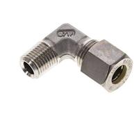 1/4'' NPT Macho x 10L Acero inoxidable Codo de 90 grados Racor de compresión 315 Bar DIN 2353