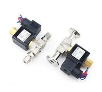 1/4 quot; Normally Open Stainless Steel SS 304 2-Way Solenoid Valve DN8 For Oil Water Air Gas Pipe Fitting AC220V/110V DC12V/24V 1Pcs(With K34mm,AC110V)