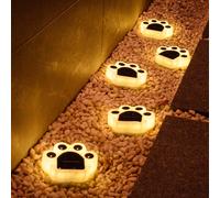 1/4 Uds luces solares para exteriores con forma de pata, lámpara de césped impermeable IP65, iluminación inteligente con Control de luz, para jardín, patio, Camping Deco