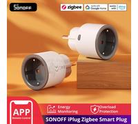1-4 Uds SONOFF S60ZB EU iPlug Zigbee enchufe inteligente monitoreo de energía enchufe inalámbrico temporizador interruptor inteligente funciona con Google Home Alexa S60ZBTPF