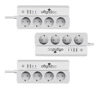 1-4x regleta de enchufes inteligente de 4 vías + 2x USB-A y 2x control de apl...