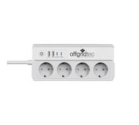 1-4x regleta de enchufes inteligente de 4 vías + 2x USB-A y 2x control de apl...