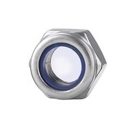 1/5/10/20 Piezas M2 M2.5 M3 M4 M5 M6 M8 M10 M12 M14 M16 M18 M20 M22 316 304 Tuercas Hexagonales Autoblocantes De Nailon De Acero Inoxidable DIN985(304 Stainless Steel,M3 (20Pcs))