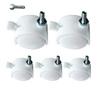 1.5" Ruedas Giratorias,Ruedas para Sillas de Oficina, Ruedas para Muebles,Ruedas de Carro,Pernos M6, Blancos, con Frenos (5 Piezas)