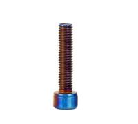 1-5 Uds M4 M5 M6 M8 M10 304 Acero Inoxidable Titanio Azul Hexagonal Tornillo De Cabeza Tornillos(M4x25mm-5pcs)