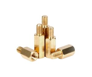 1-5 uds M6xL+8mm Latón separadores roscados hexagonales hembra-macho