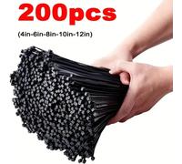 1-500 Uds correas de plástico bridas de nailon bridas de plástico bridas Cable invernadero abrazadera de Velcro bridas de alambre de sujeción autoblocantes White-2.5x150mm 100pcs