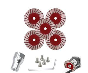 1.57" Diamond Saw Blades Set Precision Stone Cutting Made Easy，5 | Precision Stone Cutting Easily, Multi-Purpose Mini Stone Cutting Disc for Angle Grinder, Includes 5/8"-11 Adapter