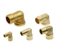 1/8 "1/4" 3/8 "1/2" hembra x rosca macho 90 grados codo de latón conector de instalación de tuberías acoplador for agua combustible cobre