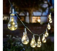 1.8m Luces De Jardín De Cuerda Con Bombillas De Vidrio LED Calido Eureka Solar