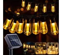 1 bombilla Solar de cadena de luces, lámparas de jardín impermeables para exteriores, jardín, terraza, balcón, Camping, lámparas de hadas de decoración Retro para fiestas