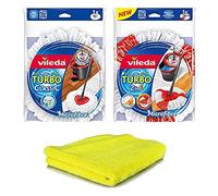 1 cabezal de repuesto Vileda EasyWring Classic y 1 cabezal de repuesto Vileda EasyWring Turbo 2 en 1 para Vileda EasyWring & Clean completo y 1 microfibra marca Siluk.