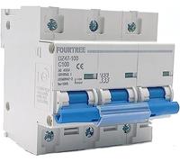 1 Disyuntor DZ47 63A 80A 100A 125A MCB 10KA Interruptor de Aire en Miniatura de Alta Capacidad de Interrupción 1P 2P 3P 4P (Size : 1P, Color : 63A)(80a,4P)