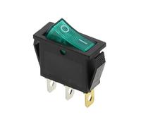 1 interruptor basculante unipolar de un tiro, 2D3P-GREEN-LED KCD3, 220 V, encendido/apagado, SPST, 20 A, 125 V CA