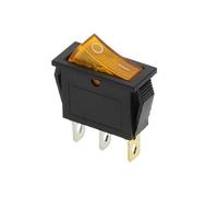 1 interruptor basculante unipolar de un tiro, 2D3P, LED amarillo, KCD3, 220 V, encendido/apagado, SPST, 20 A, 125 V CA