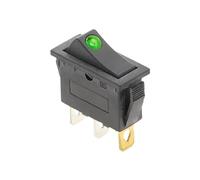 1 interruptor basculante unipolar de un tiro, DOT-2D3P-GREEN-LED KCD3 de 220 V, encendido/apagado, SPST, 20 A, 125 V CA
