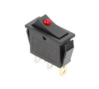1 interruptor basculante unipolar de un tiro, DOT-2D3P-RED-LED KCD3 de 220 V, encendido/apagado, SPST, 20 A, 125 V CA