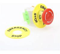 1 interruptor de botón de parada de emergencia con cabeza de hongo rojo de 22 mm XB2 LAY37 interruptor de botón de alarma NO/NC (Color : NC)(Lay37-11zs)