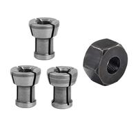 1 Juego de adaptador de mandril de mandril M17 6/6,35/8mm con tuerca, máquina cortadora de grabado, enrutador, herramientas de carpintería 3pcs