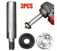 1 Juego de eje de extensión de amoladora angular, juego de varillas de extensión de 80mm, adaptador de máquina pulidora, eje de extensión giratorio 3pcs