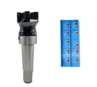 1 juego de portaherramientas MT2 MT3 MT4 FMB22 + cabezal corte BAP300R 40 mm, 50 y 63 + 10 insertos carburo 1135 para fresado máquinas CNC(Inserts 1,MT3-FMB22 300R-63)