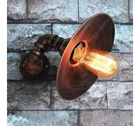 1-luces Lámpara de pared de tubería de agua de hierro forjado vintage americano Lámpara de pared de restaurante de metal nostálgico creativo Retro Granero Bar Pasillo Aplique E27 Accesorio de linterna