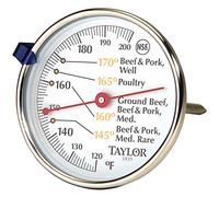 1 - Meat Dial Thermometer, Large, easy to read 2 3/4 dial, Durable stainless steel 4 1/2 stem, 5939N by taylor