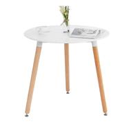 1 Mesa de comedor nórdica de 60cm -80CM redondo para cocina, escritorio de estudio para el hogar,silla tulipán con patas de madera COMEDOR mesa de centro de madera moderna, mesa Rectangular de