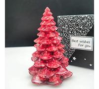 1 molde de silicona para árboles de Navidad de grava de cristal natural, decoración de resina, molde para hacer manualidades, decoración del hogar, piedra roja, 1 unidad
