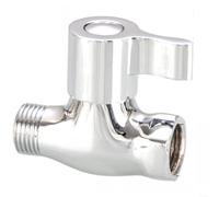 1 paquete de válvula recta de latón de 4 puntos de rosca de tubo de agua adaptador de grifo con mango de aleación de zinc para sistemas de fontanería fría y caliente, baño, cocina (interior y exterior