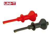 1 par UNI-T UT-C01 multímetro cable gancho de prueba Clip abrazadera gancho de extensión sonda Clip de prueba 4mm apertura enchufe directo