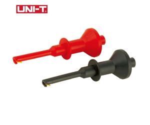 1 par UNI-T UT-C01 multímetro cable gancho de prueba Clip abrazadera gancho de extensión sonda Clip de prueba 4mm apertura enchufe directo
