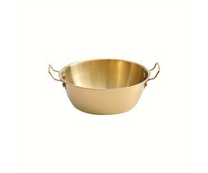 1 para aperitivos de acero inoxidable 304, tazones para sopa de japoneses, tazones coreanos para servir con asa, para cocinar, hornear, preparar ensaladas, Pho, , (4 tamaños, dorado o plateado)
