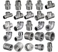 1 pieza 12 34 G1 de acero inoxidable SS304, diámetro variable, conector hembra-macho for tubería combustible roscada, for uso interno y externo(04M to 04F)